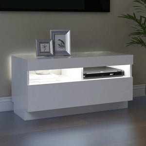 TV-Schrank Weiß mit LED 80cm