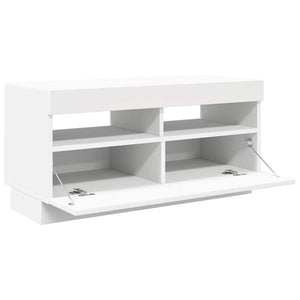 TV-Schrank Weiß mit LED 80cm