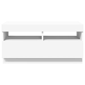 TV-Schrank Weiß mit LED 80cm