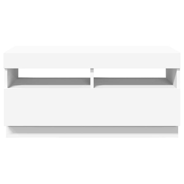 TV-Schrank Weiß mit LED 80cm