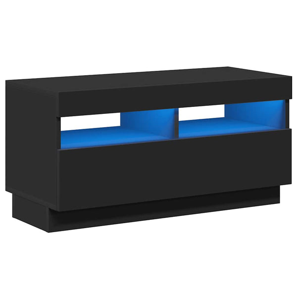 TV-Schrank Schwarz mit LED 80cm