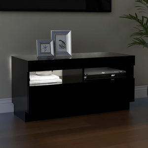TV-Schrank Schwarz mit LED 80cm