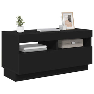TV-Schrank Schwarz mit LED 80cm
