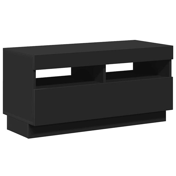 TV-Schrank Schwarz mit LED 80cm