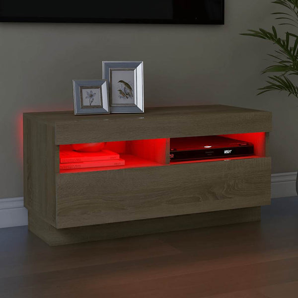 TV-Schrank Sonoma-Eiche mit LED 80cm