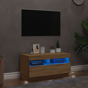 TV-Schrank Sonoma-Eiche mit LED 80cm