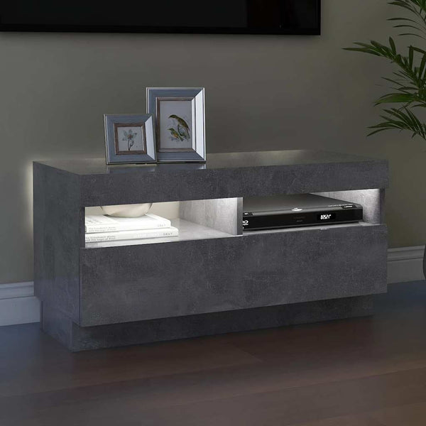 TV-Schrank Betongrau mit LED 80cm
