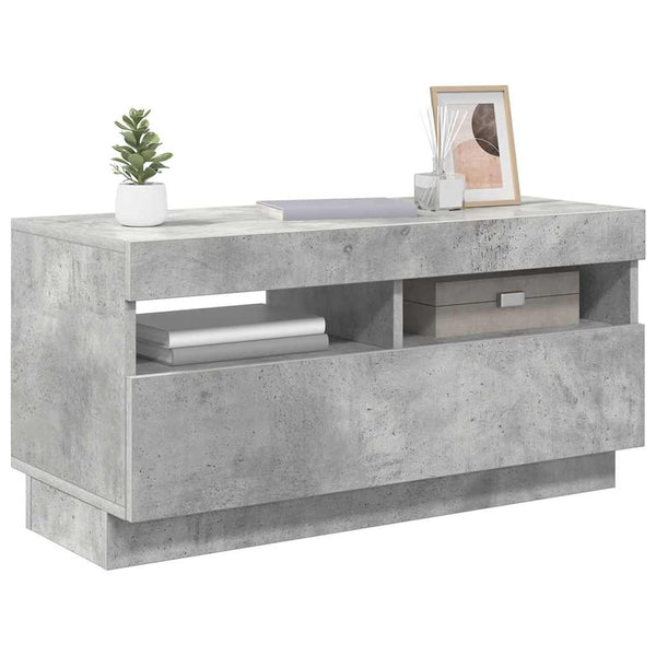 TV-Schrank Betongrau mit LED 80cm