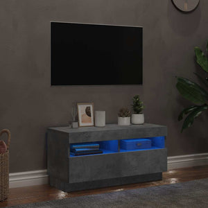 TV-Schrank Betongrau mit LED 80cm