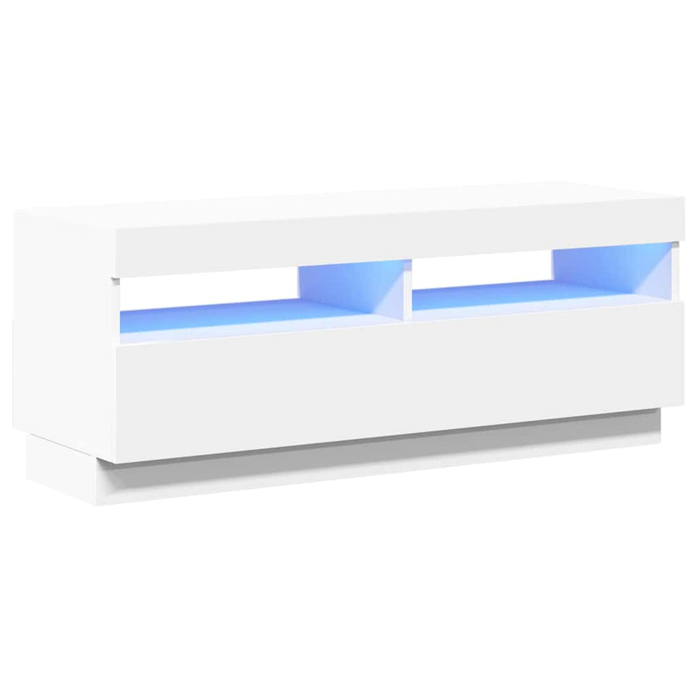 TV-Schrank mit LED Weiß 100 cm