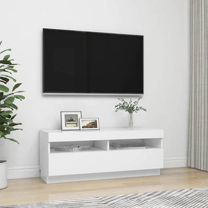 TV-Schrank mit LED Weiß 100 cm