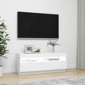 TV-Schrank mit LED Weiß 100 cm
