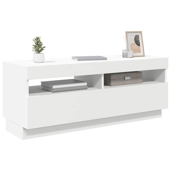 TV-Schrank mit LED Weiß 100 cm