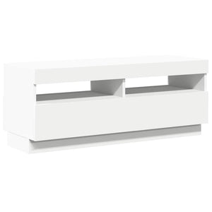 TV-Schrank mit LED Weiß 100 cm