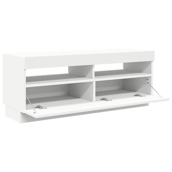 TV-Schrank mit LED Weiß 100 cm