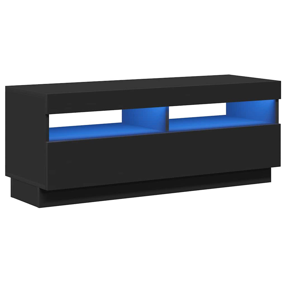 TV-Schrank Schwarz mit LED 100cm