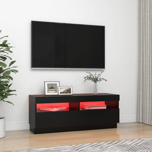 TV-Schrank Schwarz mit LED 100cm