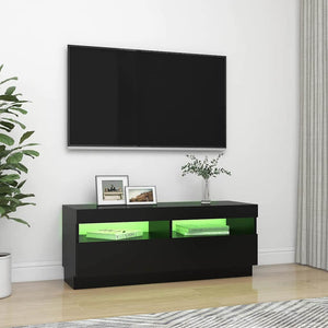 TV-Schrank Schwarz mit LED 100cm