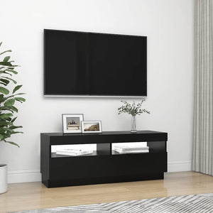 TV-Schrank Schwarz mit LED 100cm