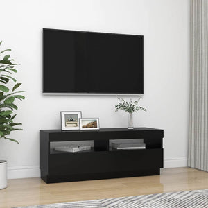 TV-Schrank Schwarz mit LED 100cm