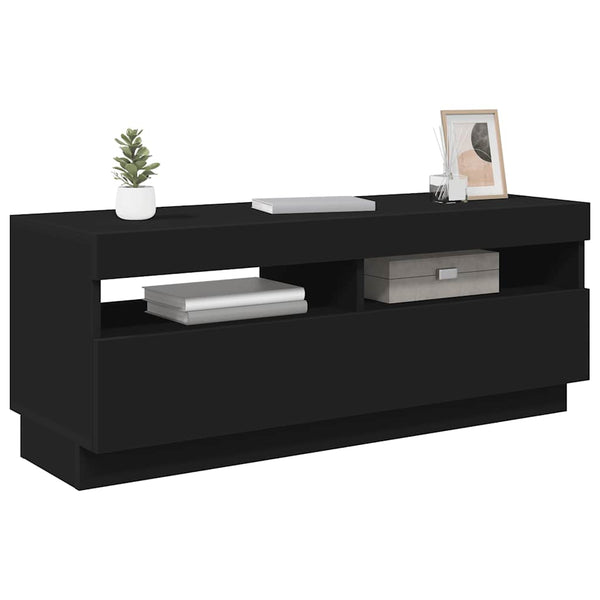 TV-Schrank Schwarz mit LED 100cm