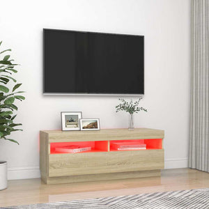 TV-Schrank Sonoma Eiche mit LED 100cm
