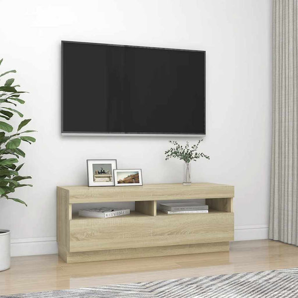 TV-Schrank Sonoma Eiche mit LED 100cm