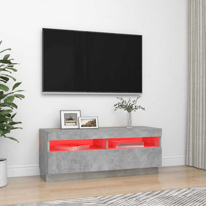 TV-Schrank Betongrau mit LED 100cm