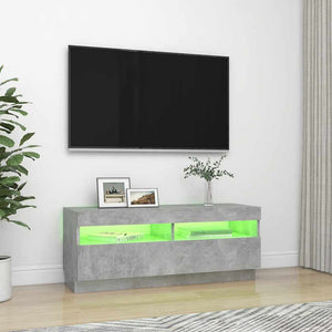 TV-Schrank Betongrau mit LED 100cm