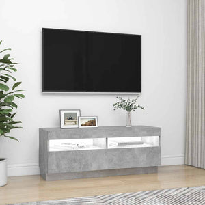 TV-Schrank Betongrau mit LED 100cm