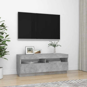 TV-Schrank Betongrau mit LED 100cm
