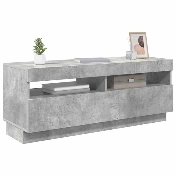 TV-Schrank Betongrau mit LED 100cm