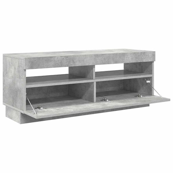 TV-Schrank Betongrau mit LED 100cm