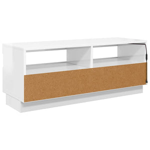 TV-Schrank mit LED Weiß Hochglanz 100cm