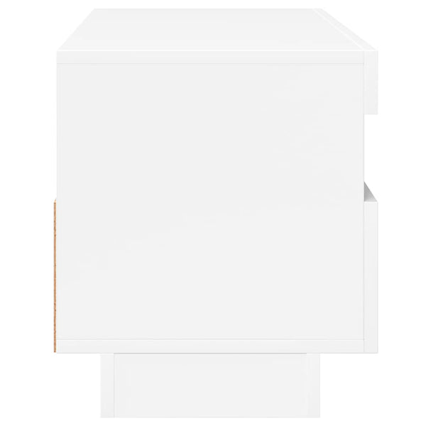 TV-Schrank mit LED Weiß Hochglanz 100cm