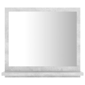 vidaXL Miroir de salle de bain gris béton 40x10,5x37 cm aggloméré