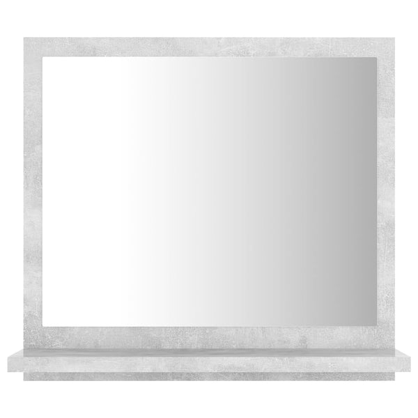 vidaXL Miroir de salle de bain gris béton 40x10,5x37 cm aggloméré