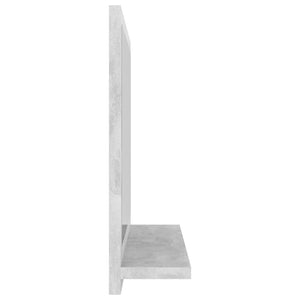 vidaXL Miroir de salle de bain gris béton 40x10,5x37 cm aggloméré