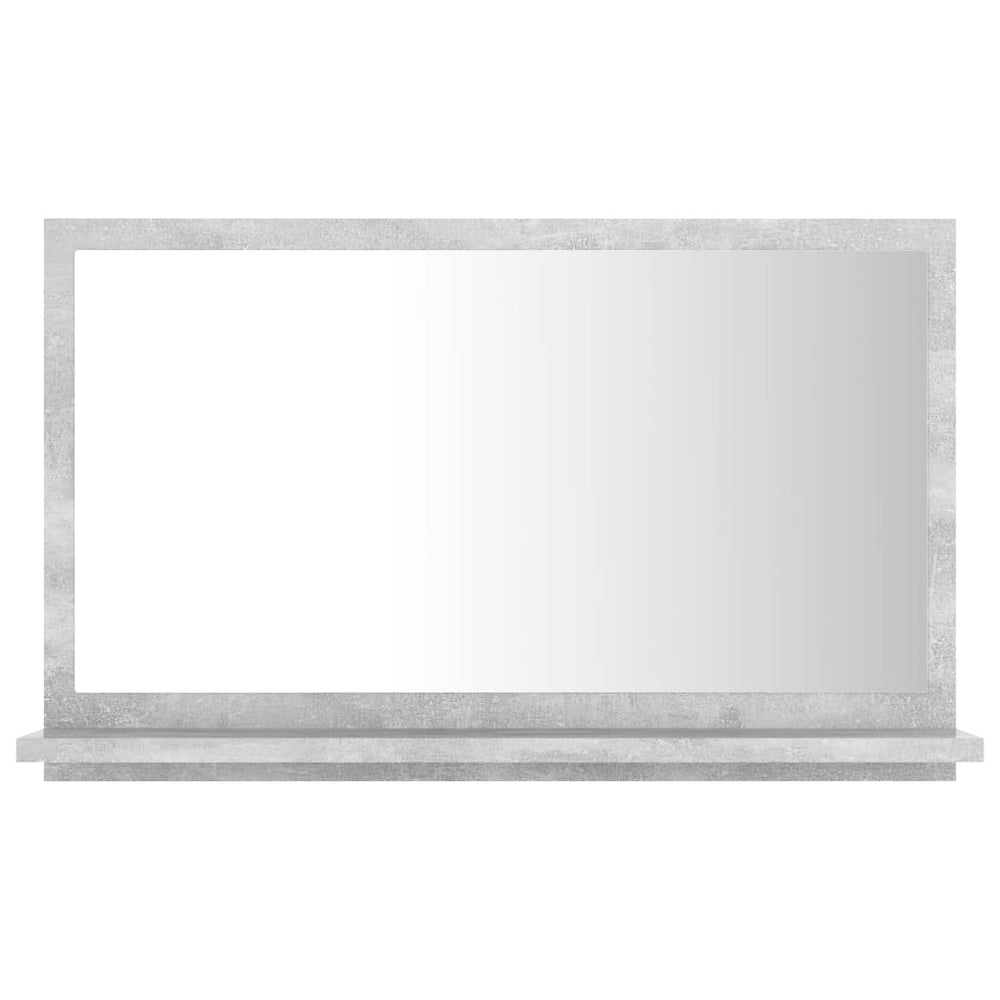 Betongrauer Badspiegel mit Ablage, 60 cm