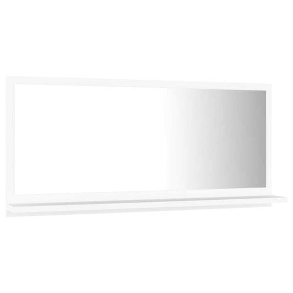 Weißer Badspiegel mit Ablage 80 cm