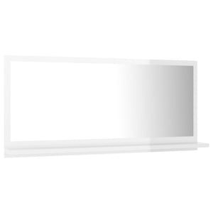 Hochglanz Badspiegel Weiß 80 cm