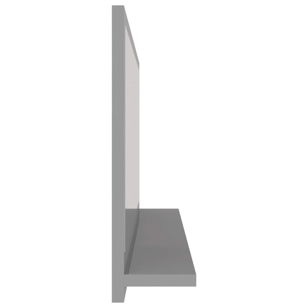Hochglanz Grau Badspiegel 80x37 cm