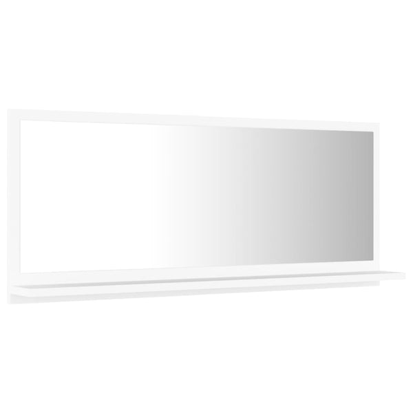 Weißer Badspiegel mit Ablage, 90 cm