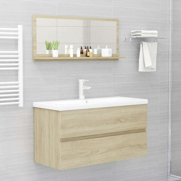 Badspiegel Sonoma-Eiche 90 cm