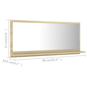Badspiegel Sonoma-Eiche 90 cm