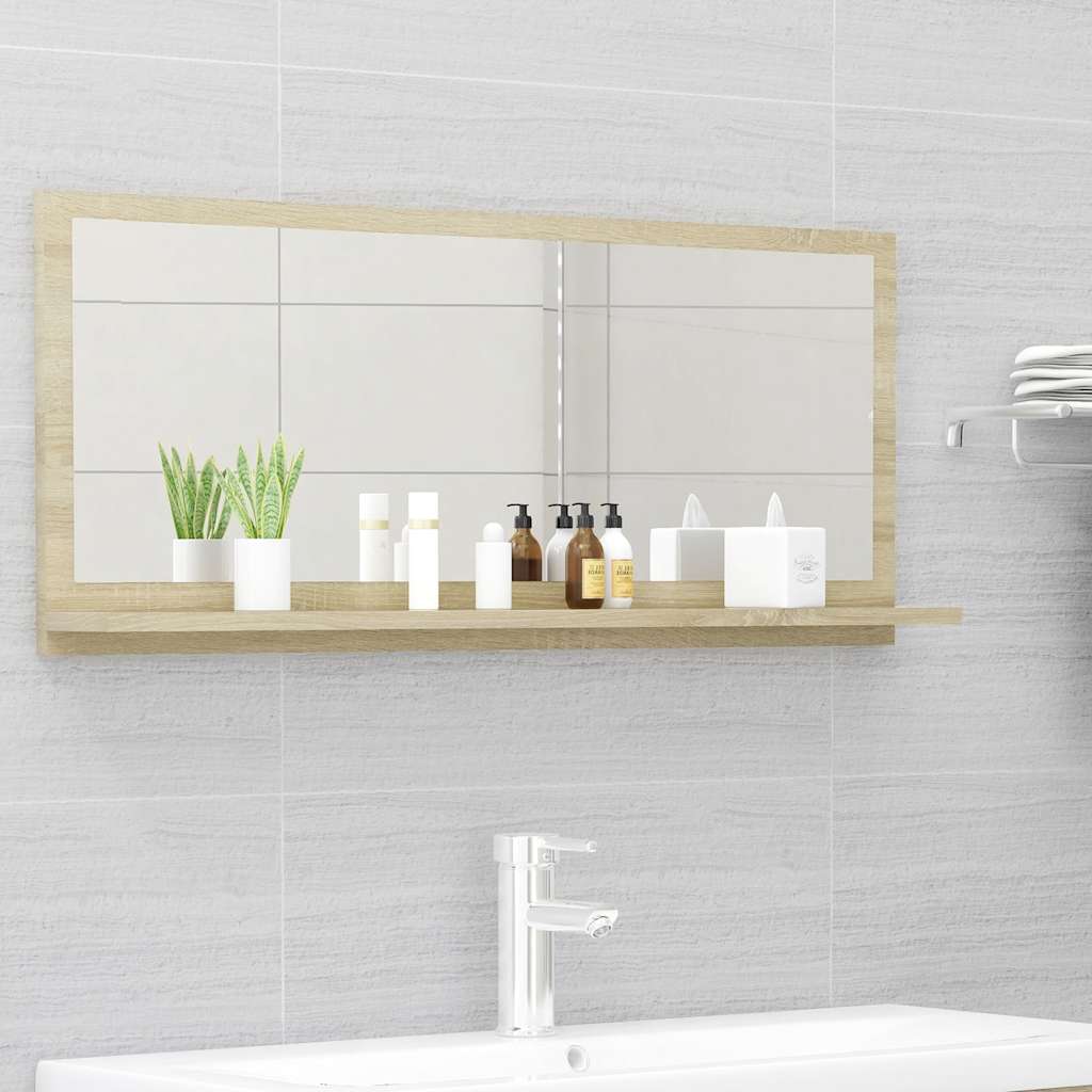 Badspiegel Sonoma-Eiche 90 cm