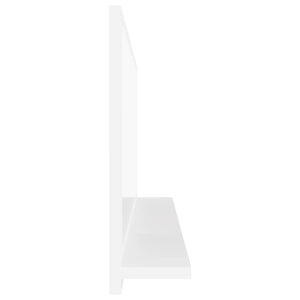 Hochglanz Badspiegel Weiß 90 cm