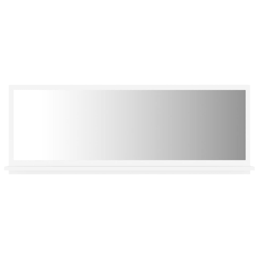 Weißer Badspiegel mit Ablage, 100 cm