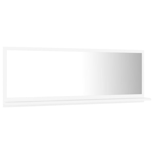 Weißer Badspiegel mit Ablage, 100 cm
