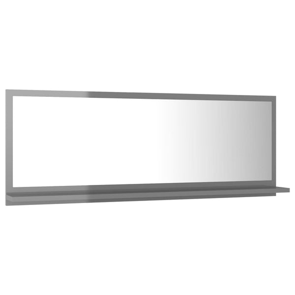 Badspiegel Hochglanz Grau 100 cm